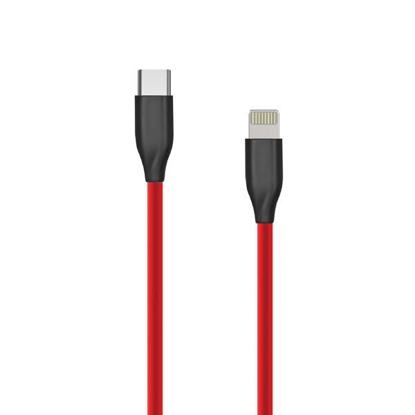 Silikona kabelis Lightning - USB Type-C (2 m, sarkans) cena un informācija | Savienotājkabeļi | 220.lv