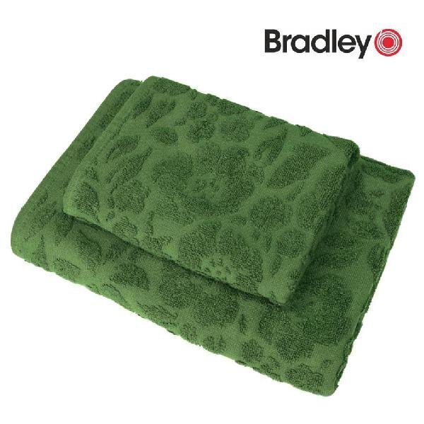 Bradley Frotē dvielis, 70 x 140 cm, rakstains, zaļš cena un informācija | Dvieļi | 220.lv