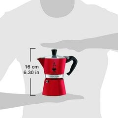 MOKA kanniņa Bialetti Express 3 tasītēm, sarkana цена и информация | Чайники, кофейники | 220.lv