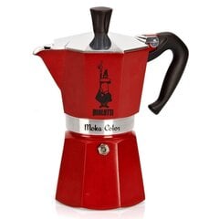 MOKA kanniņa Bialetti Express 3 tasītēm, sarkana цена и информация | Чайники, кофейники | 220.lv