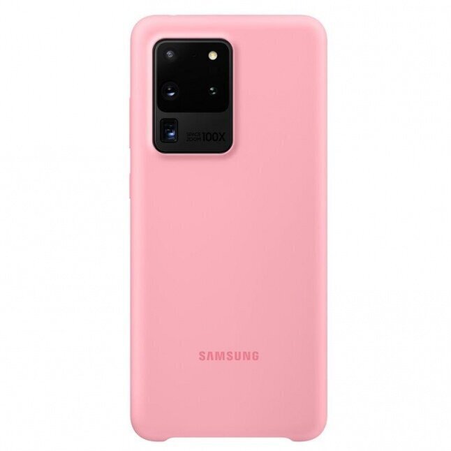 EF-PG988TPE Samsung Silicone Cover for Galaxy S20 Ultra Pink цена и информация | Telefonu vāciņi, maciņi | 220.lv