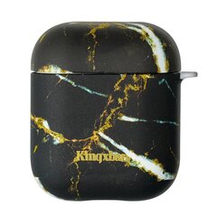 Kingxbar AirPods Case Silicone Protective Box piemērots AirPods austiņām Black Marble cena un informācija | Telefonu vāciņi, maciņi | 220.lv