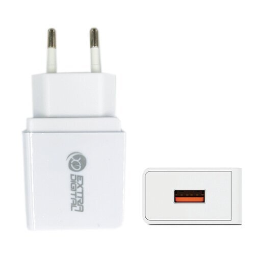 Extra Digital USB: 220V, 18W, 3A, QC3.0 cena un informācija | Lādētāji un adapteri | 220.lv