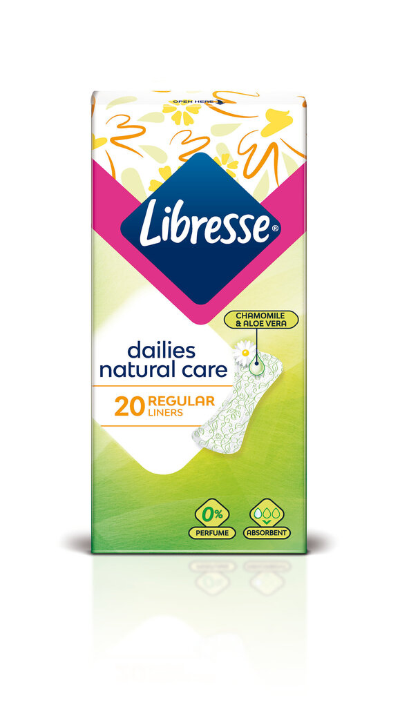 Ieliktnīši Libresse Natural Normal, 20 gab. cena un informācija | Tamponi, higiēniskās paketes, ieliktnīši | 220.lv