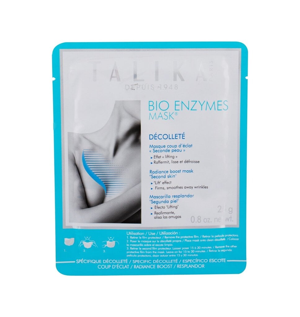Dekoltē zonas maska Talika Bio Enzymes 25 g cena un informācija | Sejas maskas, acu maskas | 220.lv