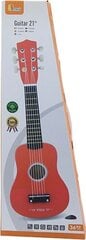 Деревянная гитара для детей, красная, 21 дюйм, 6 струн, Viga цена и информация | Гитары | 220.lv