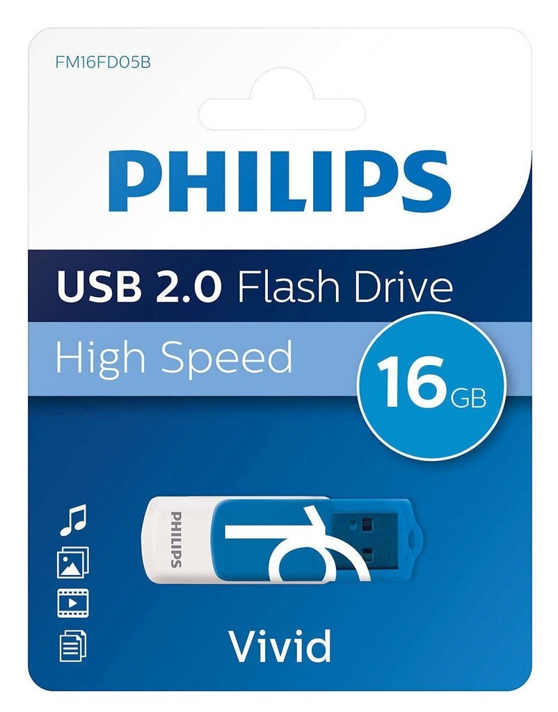 USB flash Philips 16GB USB 2.0 Snow Edition Blue cena un informācija | USB Atmiņas kartes | 220.lv