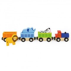 Koka vilciens ar savvaļas dzīvniekiem Viga cena un informācija | Viga Toys Rotaļlietas, bērnu preces | 220.lv