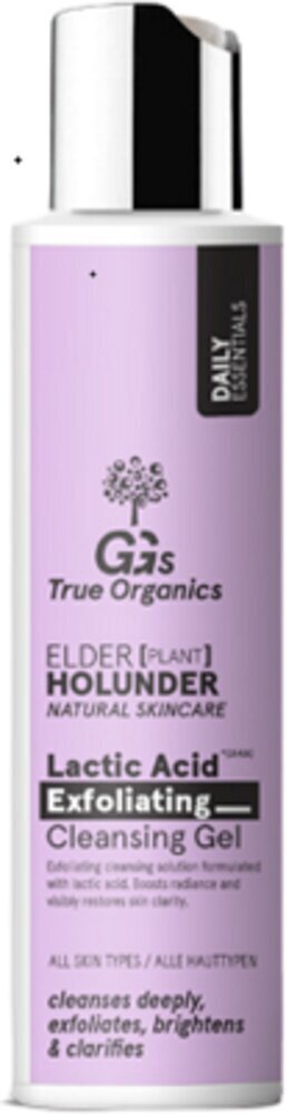 Pīlinga sejas tīrīšanas līdzeklis -gels ar AHA skābi GG's True Organics, 150 ml cena un informācija | Sejas ādas kopšana | 220.lv