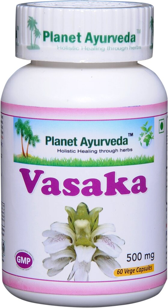 Uztura bagātinātājs Planet Ayurveda „Vasaka“, 60 kapsulas цена и информация | Vitamīni, preparāti, uztura bagātinātāji labsajūtai | 220.lv