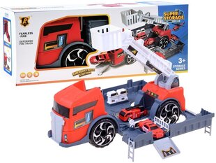 Kravas automašīna ar autostāvvietu Super Storage, sarkana cena un informācija | Rotaļlietas zēniem | 220.lv