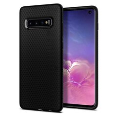 Особо элегантный и прочный TPU чехол-крышка Spigen Liquid Air для Samsung Galaxy S10, черный цена и информация | Чехлы для телефонов | 220.lv