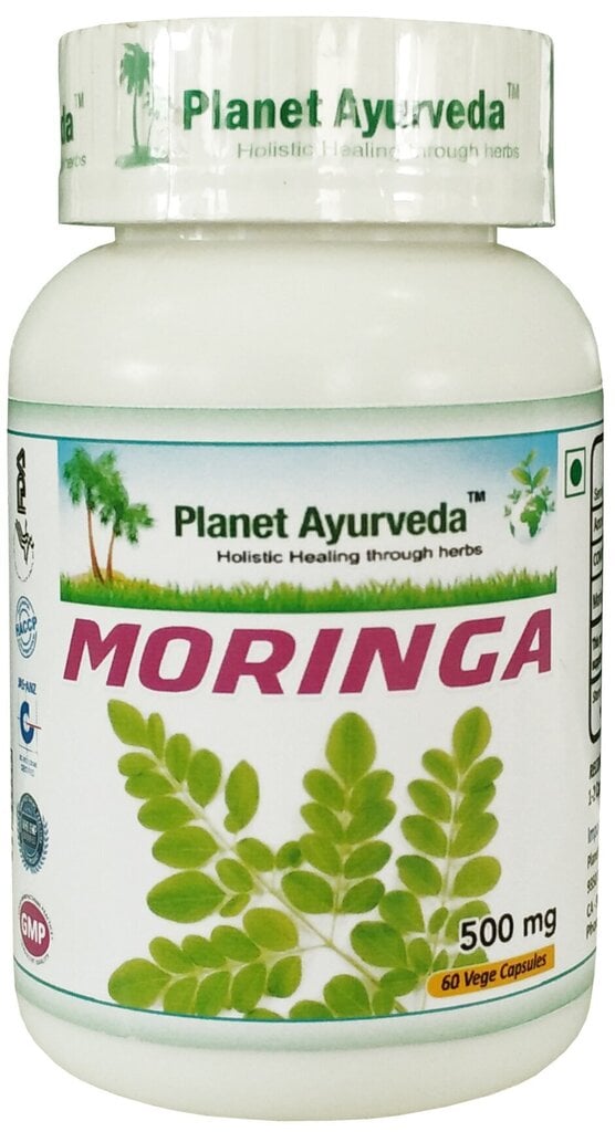 Uztura bagātinātājs Moringa BIO, Planet Ayurveda™, 60 kapsulas cena un informācija | Vitamīni, preparāti, uztura bagātinātāji labsajūtai | 220.lv