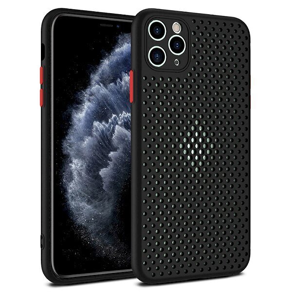 Fusion Breathe Case Silikona Aizsargapvalks Priekš Apple iPhone 12 Pro Max Melns cena un informācija | Telefonu vāciņi, maciņi | 220.lv