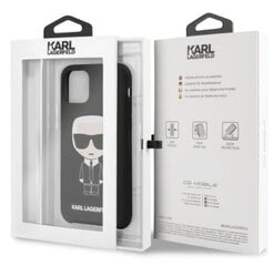 Karl Lagerfeld KLHCP12MSLKHBK Head Cover Aizsargapvalks Apple iPhone 12 / 12 Pro Melns cena un informācija | Telefonu vāciņi, maciņi | 220.lv