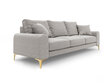 Trīsvietīgs dīvāns Mazzini Sofas Madara 237 cm, gaiši pelēks cena un informācija | Dīvāni | 220.lv