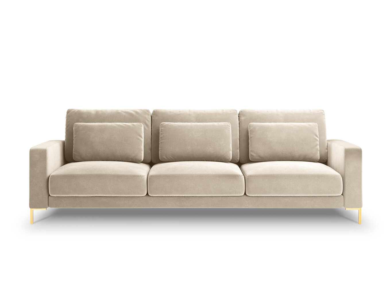 Trīsvietīgs dīvāns Interieurs86 Seine, smilšu krāsas cena un informācija | Dīvāni | 220.lv