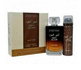Vīriešu smaržas Ameer Al Oud by Lattafa 100 ml ar dezodorantu 50 ml cena un informācija | Vīriešu smaržas | 220.lv