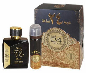 Vīriešu smaržas Oud 24 Hours Al Zaafaran 100 ml ar dezodorantu 50 ml cena un informācija | Vīriešu smaržas | 220.lv