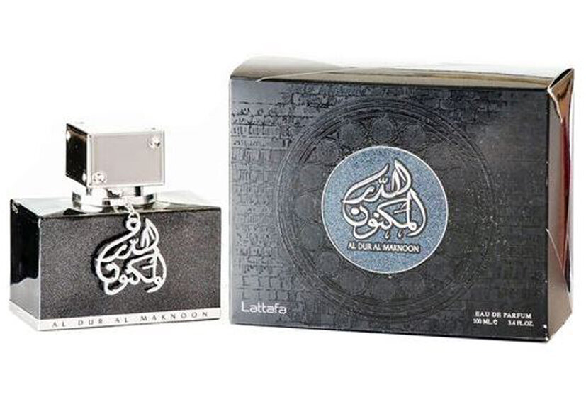 Vīriešu smaržas Dur Al Maknoon Silver By Lattafa, 100 ml cena un informācija | Vīriešu smaržas | 220.lv