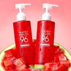 Разглаживающий гель для лица и тела Holika Holika Watermelon 96% 390 мл цена и информация | Кремы, лосьоны для тела | 220.lv