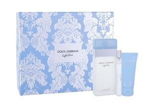 Komplekts Dolce & Gabbana Light Blue sievietēm: tualetes ūdens EDT, 100 ml + 10ml ir ķermeņa krēms, 75 ml cena un informācija | Sieviešu smaržas | 220.lv