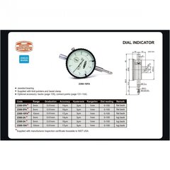 Mērinstruments - Dial Indicator Insize 0-10mm/0.01mm cena un informācija | Rokas instrumenti | 220.lv