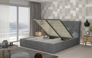 Кровать NORE Inge 18, 140x200 см, светло-серая цена и информация | Кровати | 220.lv