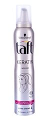 Мусс для волос сильной фиксации Schwarzkopf Taft Keratin Complete 200 мл цена и информация | Средства для укладки волос | 220.lv