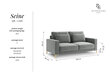 Divvietīgs dīvāns Interieurs86 Seine, tumši zils цена и информация | Dīvāni | 220.lv