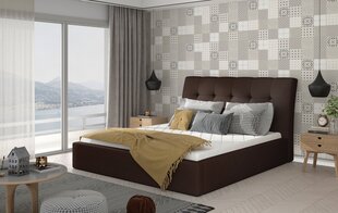 Кровать NORE Inge 23, 140x200 см, темно-коричневая цена и информация | Кровати | 220.lv