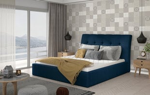 Кровать NORE Inge 12, 200x200 см, синяя цена и информация | Кровати | 220.lv