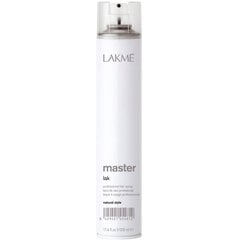 Лак для волос Lakme Master Lak Natural Style 500 мл цена и информация | Средства для укладки волос | 220.lv