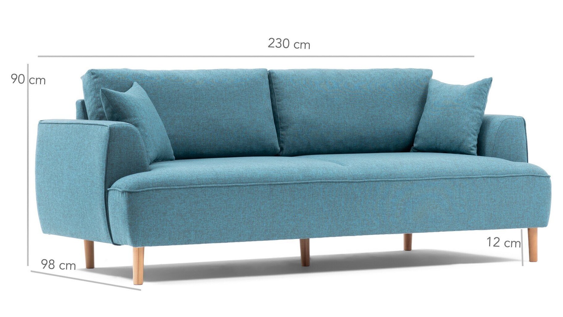 Dīvāns Artie Felix, zils цена и информация | Dīvāni | 220.lv
