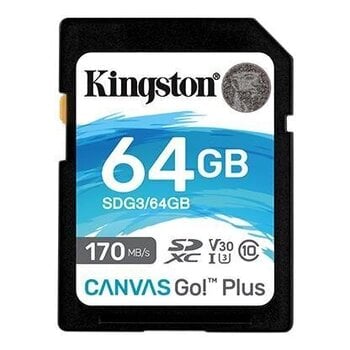 Atmiņas karte Kingston SDG3/64GB cena un informācija | Atmiņas kartes mobilajiem telefoniem | 220.lv