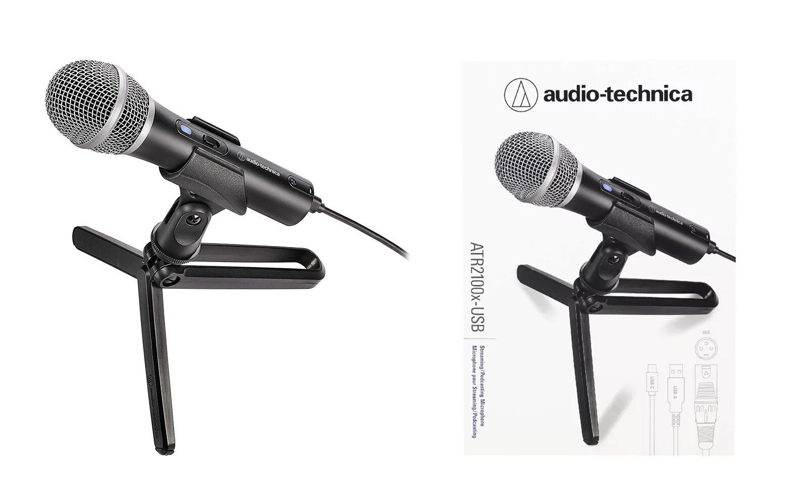 Dinamisks kardioīdu mikrofons Audio Technica ATR2100x-USB cena un informācija | Mikrofoni | 220.lv