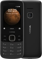 Nokia 225 4G Dual SIM Black цена и информация | Мобильные телефоны | 220.lv