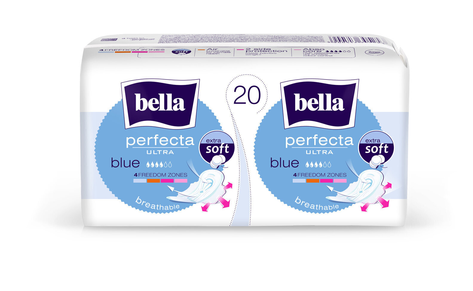 BELLA PERFECTA hig. paketes Ultra Blue New, 20 gab. cena un informācija | Tamponi, higiēniskās paketes, ieliktnīši | 220.lv