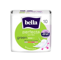 BELLA PERFECTA hig. paketes Ultra Green New, 10 gab. цена и информация | Тампоны, гигиенические прокладки для критических дней, ежедневные прокладки | 220.lv
