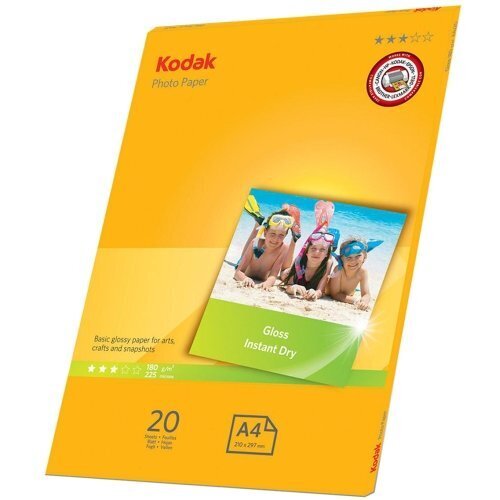 Glancēts foto papīrs Kodak A4 180G/M2 20 LAPAS цена и информация | Kancelejas preces | 220.lv