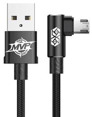 Kабель Baseus MVP Double-sided Elbow micro USB 1.5A 2 м, черный (CAMMVP-B01) цена и информация | Кабели для телефонов | 220.lv