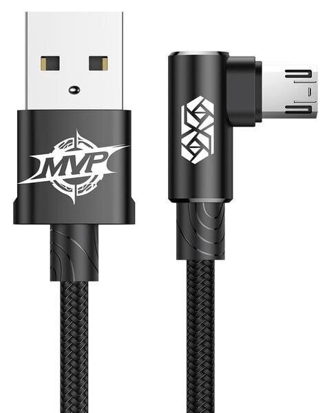 Baseus MVP Double-sided Elbow Type Cable micro USB 1.5A 2M,melns (CAMMVP-B01) цена и информация | Savienotājkabeļi | 220.lv