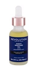 Sejas eļļa Revolution Skincare Night Restore Oil, 30 ml cena un informācija | Serumi sejai, eļļas | 220.lv