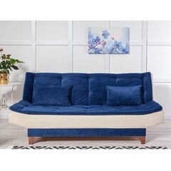 Dīvāns Artie Kelebek, tumši zils/krēmkrāsas cena un informācija | Dīvāni | 220.lv