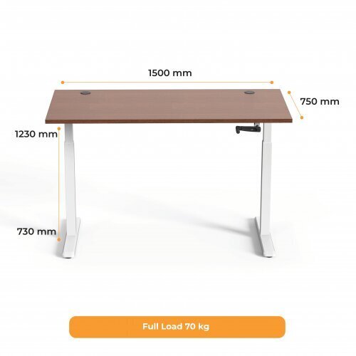 Regulējama augstuma galds UP UP, balts rāmis cena un informācija | Datorgaldi, rakstāmgaldi, biroja galdi | 220.lv
