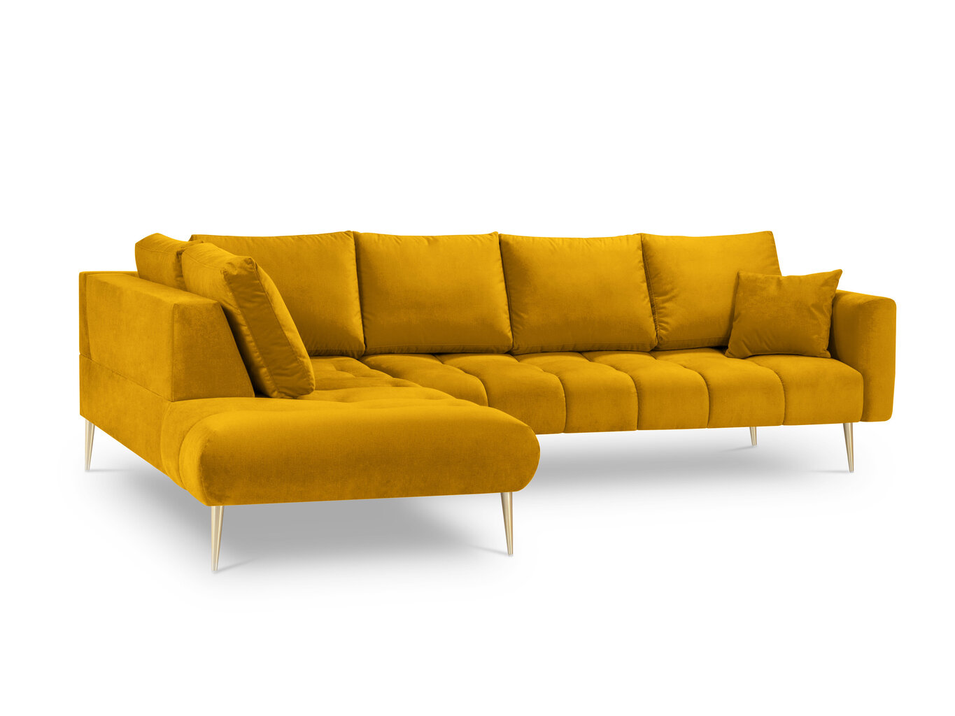 Stūra dīvāns Interieurs 86 Octave, dzeltens cena un informācija | Stūra dīvāni | 220.lv