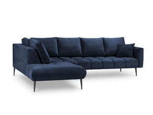 Stūra dīvāns Interieurs 86 Octave, zils/melns cena un informācija | Stūra dīvāni | 220.lv