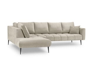 Stūra dīvāns Interieurs 86 Octave, smilškrāsas/melns cena un informācija | Stūra dīvāni | 220.lv