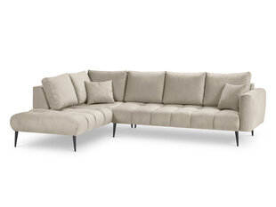 Stūra dīvāns Interieurs 86 Octave, smilškrāsas/melns cena un informācija | Stūra dīvāni | 220.lv