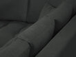 Stūra dīvāns Interieurs 86 Octave, tumši pelēks/melns cena un informācija | Stūra dīvāni | 220.lv